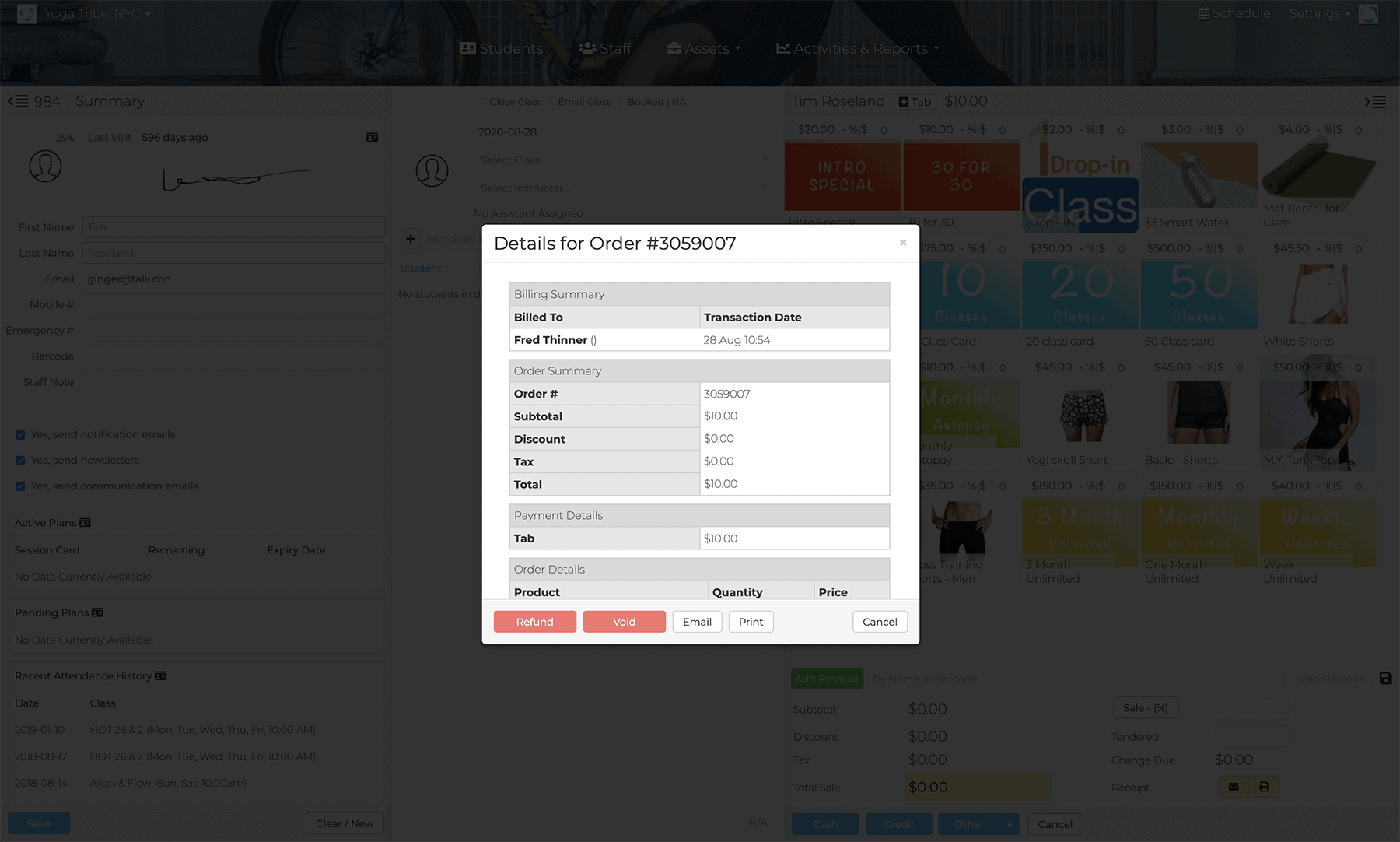 Order Details View
