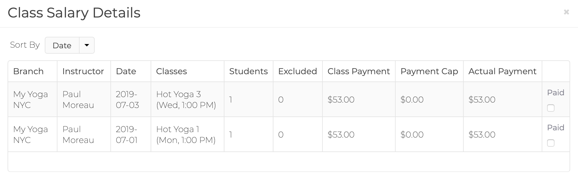 Payroll Hourly Details
