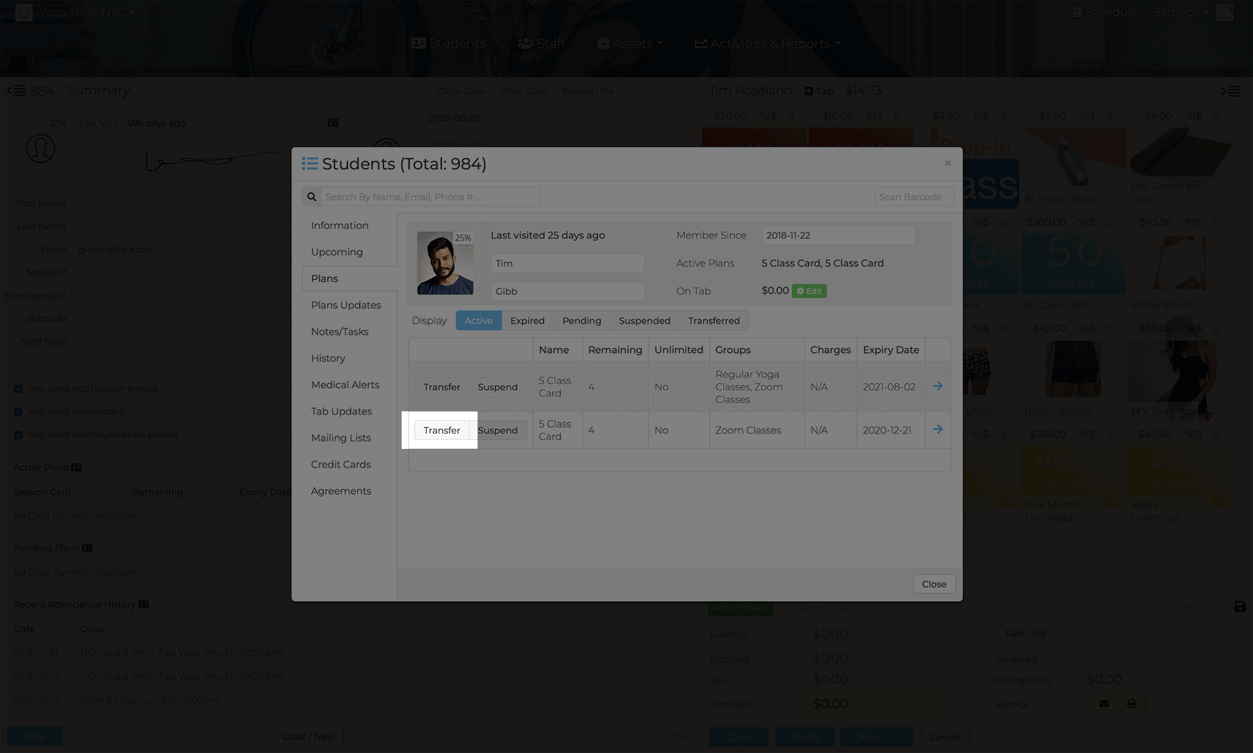 Student Plans Transfer